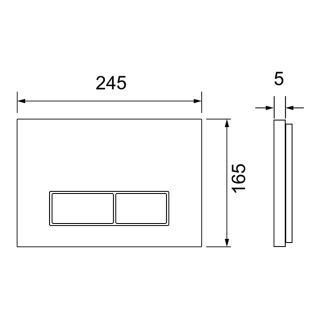 Клавиша смыва TECE TECESpring S S240501 с покрытием против отпечатков пальцев нержавеющая сталь сатин